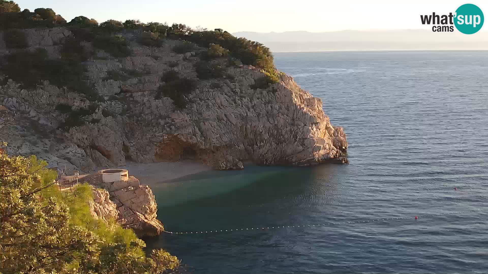 Webcam plage Brseč à Mošćenička Draga, Croatie