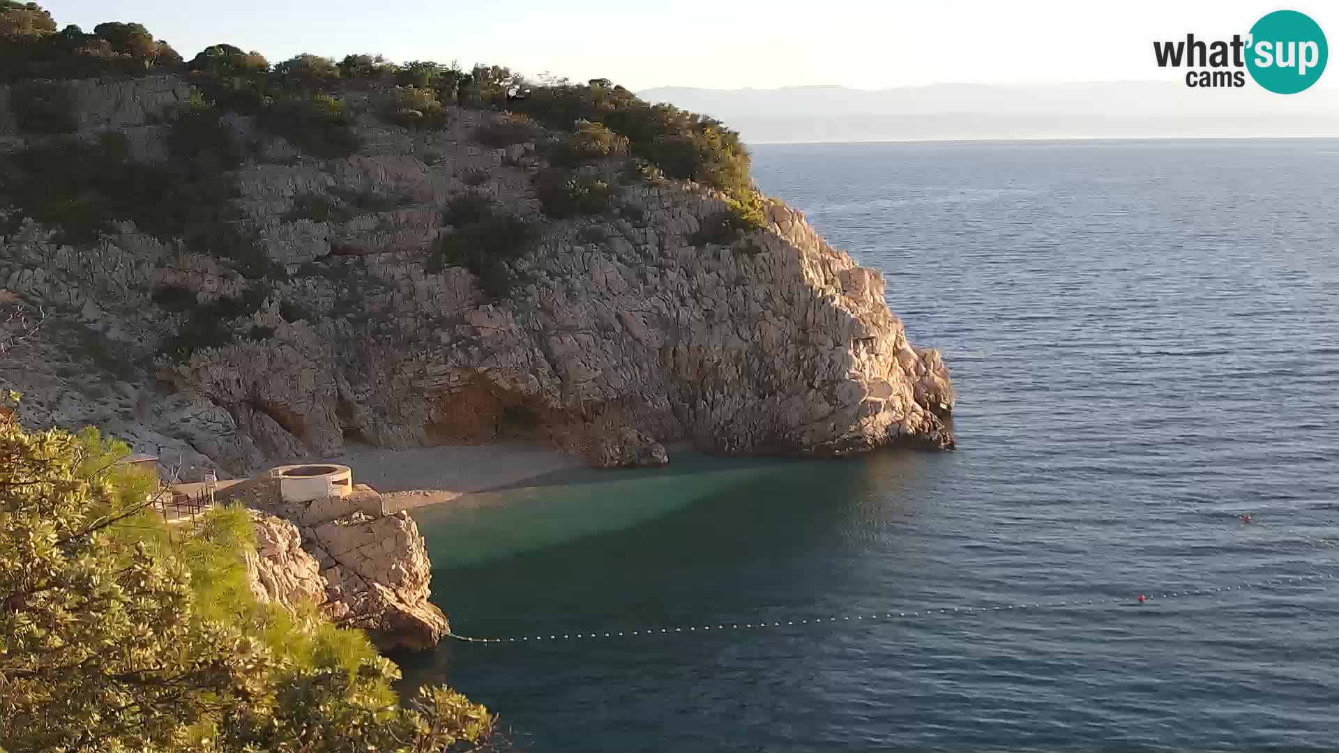 Spletna kamera Brseč plaža – Mošćenička Draga – Hrvaška