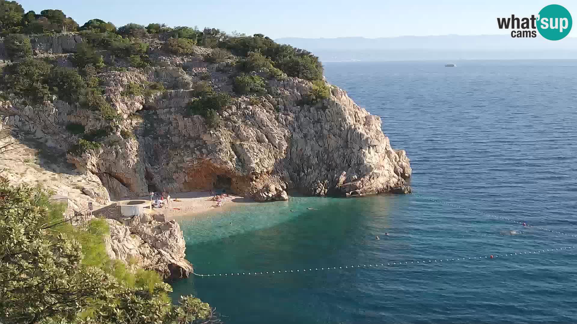 Spletna kamera Brseč plaža – Mošćenička Draga – Hrvaška