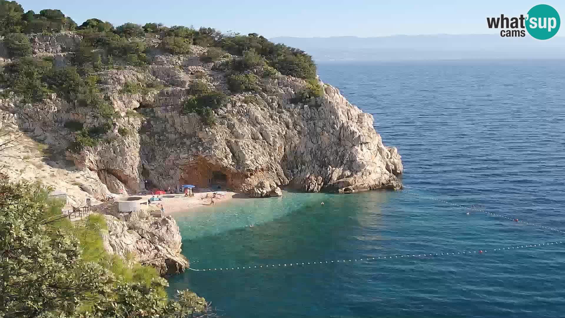 Webcam plage Brseč à Mošćenička Draga, Croatie