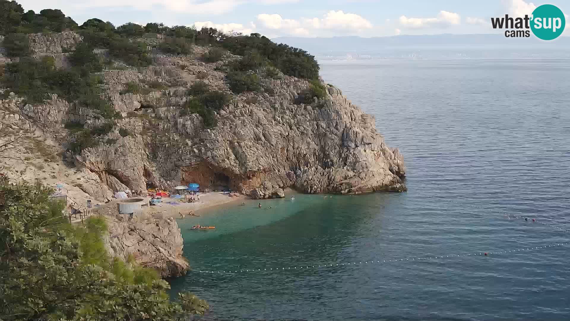 Webcam plage Brseč à Mošćenička Draga, Croatie