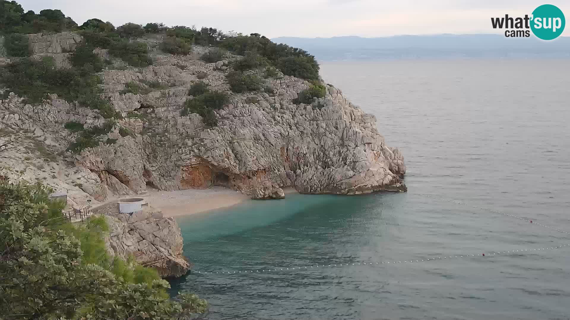 Spletna kamera Brseč plaža – Mošćenička Draga – Hrvaška