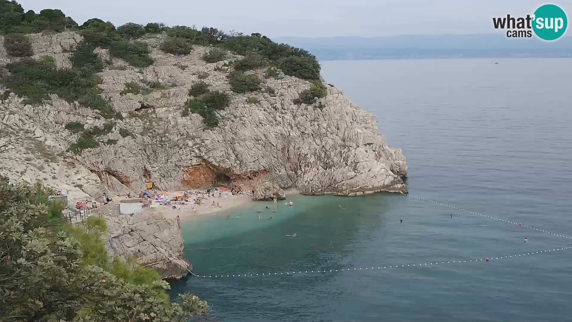 Webcam plage Brseč à Mošćenička Draga, Croatie