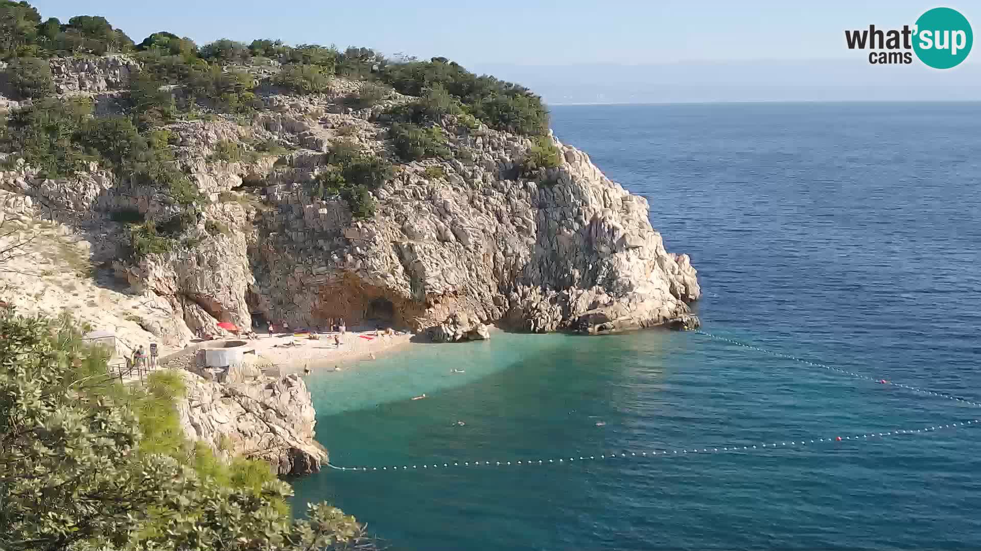 Webcam plage Brseč à Mošćenička Draga, Croatie