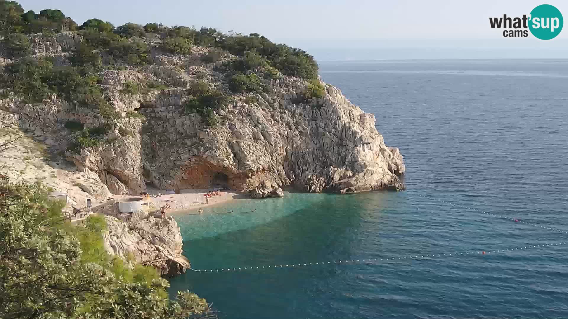 Cámara web de la playa de Brseč en Mošćenička Draga, Croacia