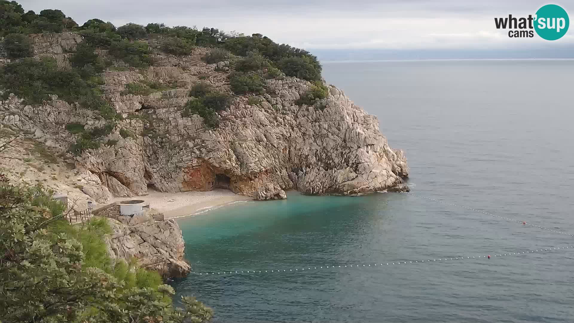 Spletna kamera Brseč plaža – Mošćenička Draga – Hrvaška
