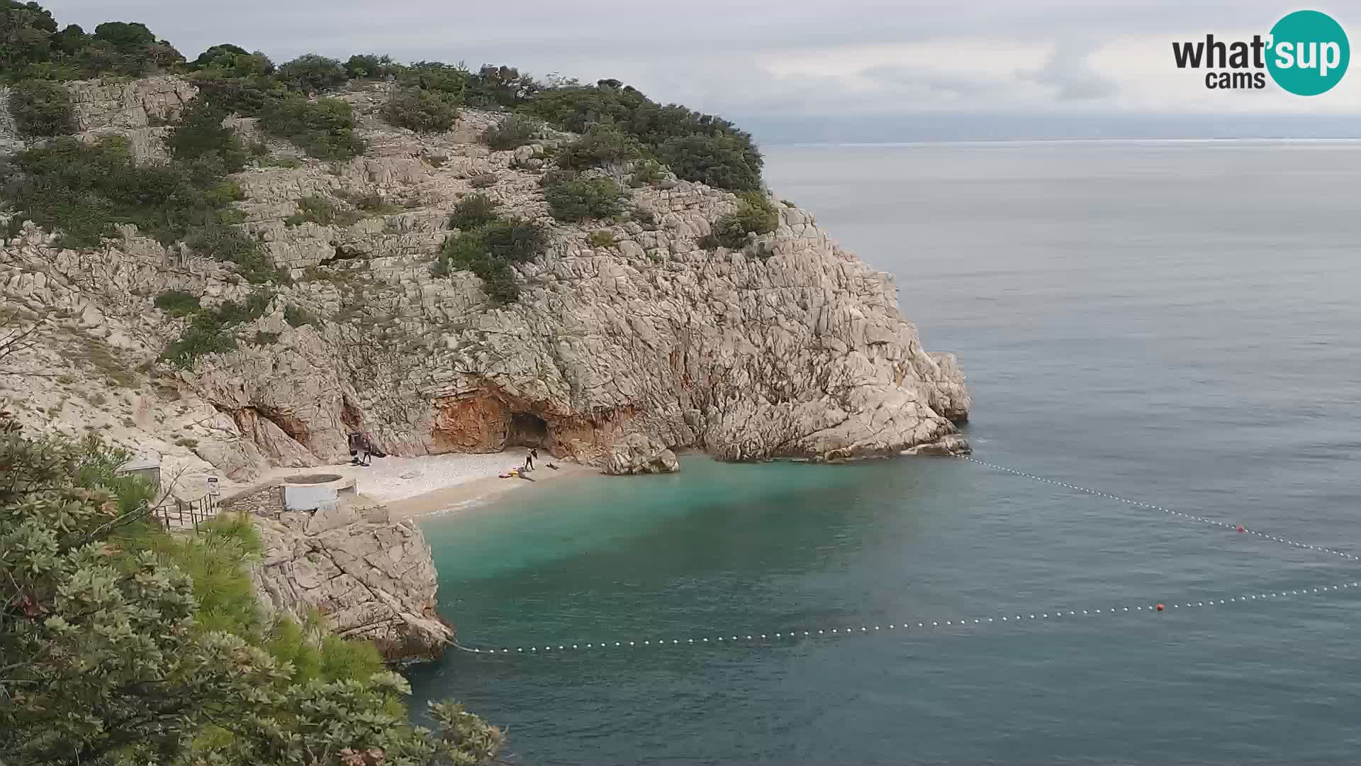 Webcam plage Brseč à Mošćenička Draga, Croatie