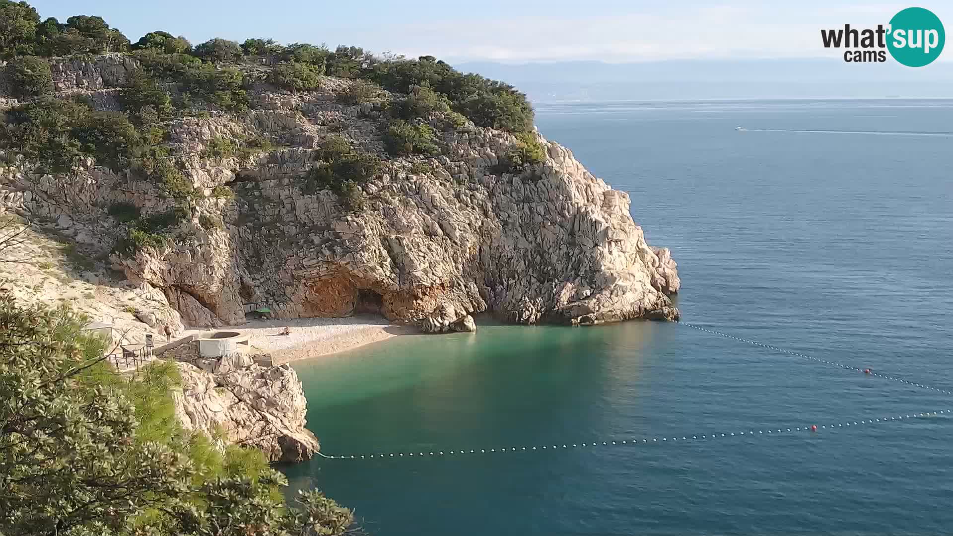 Webcam plage Brseč à Mošćenička Draga, Croatie