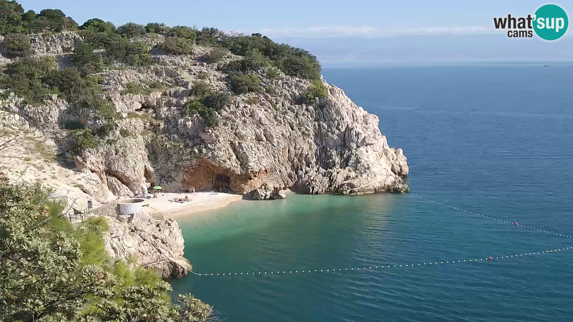 Cámara web de la playa de Brseč en Mošćenička Draga, Croacia