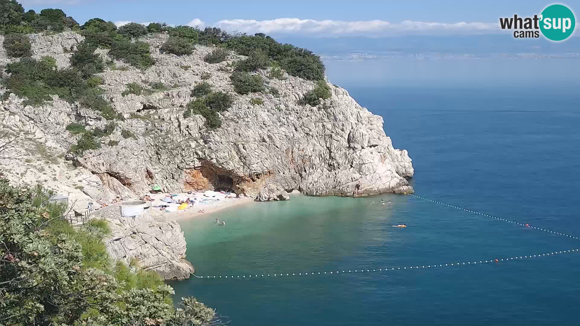Cámara web de la playa de Brseč en Mošćenička Draga, Croacia