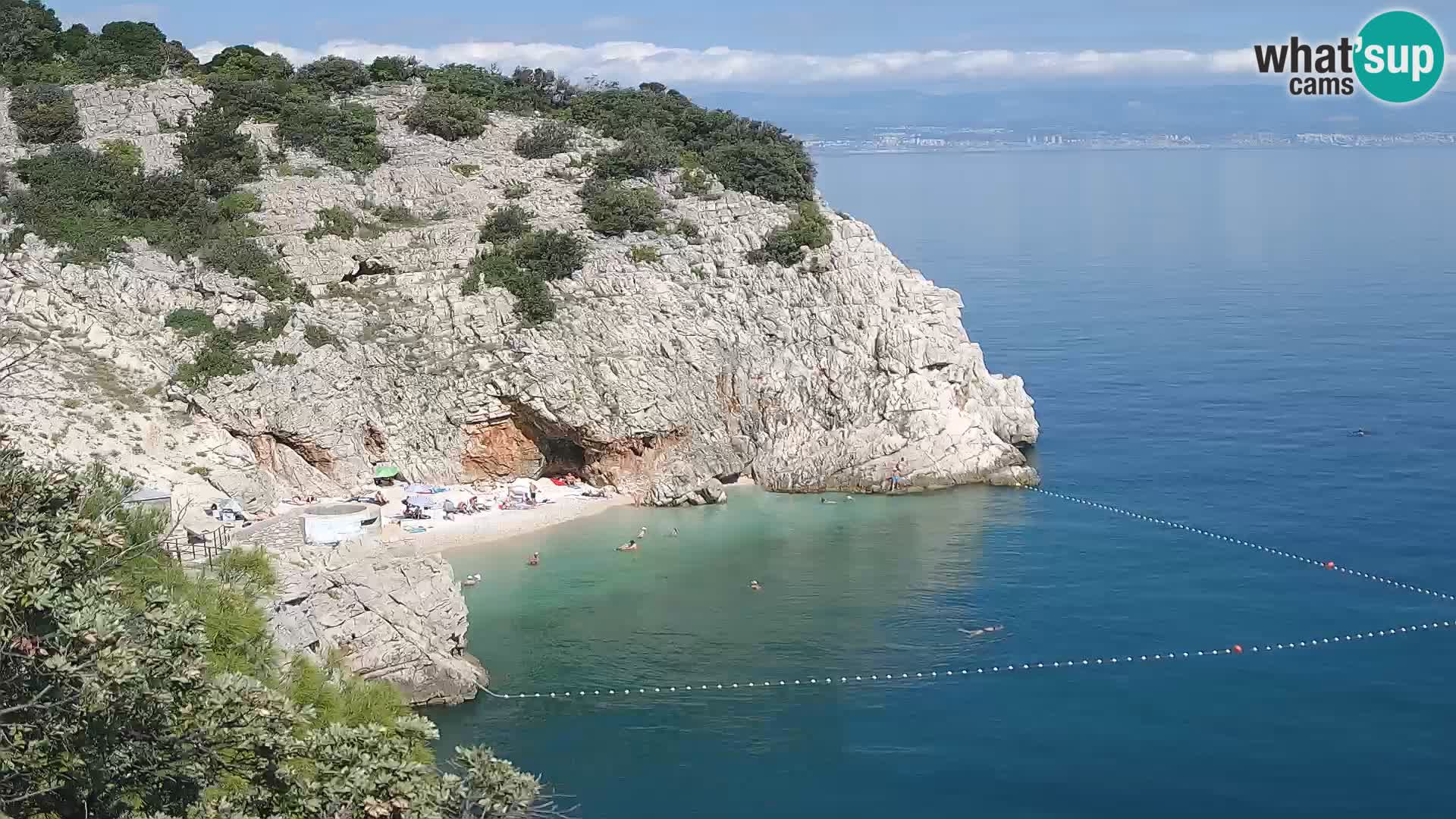 Webcam plage Brseč à Mošćenička Draga, Croatie