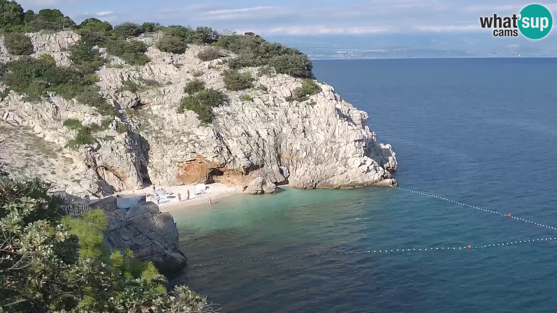 Webcam plage Brseč à Mošćenička Draga, Croatie