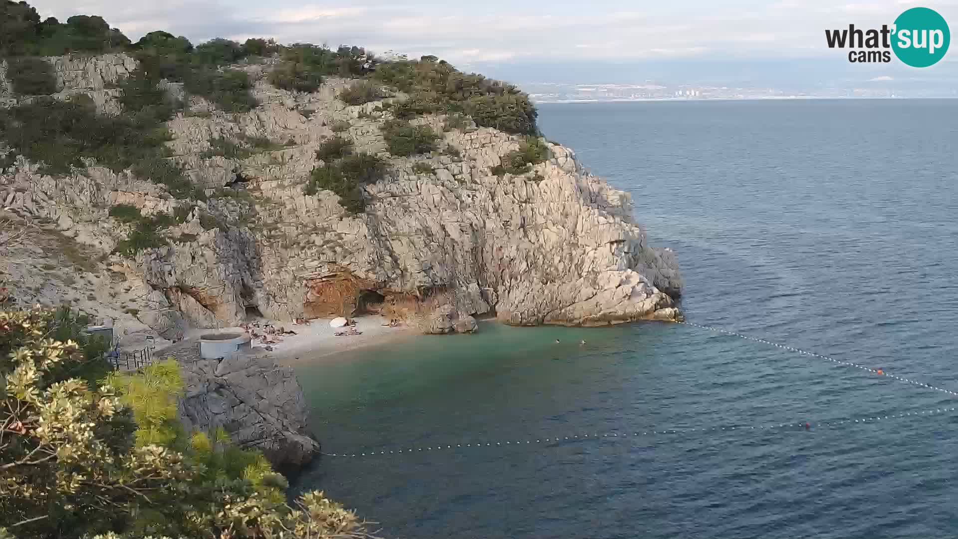 Webcam plage Brseč à Mošćenička Draga, Croatie