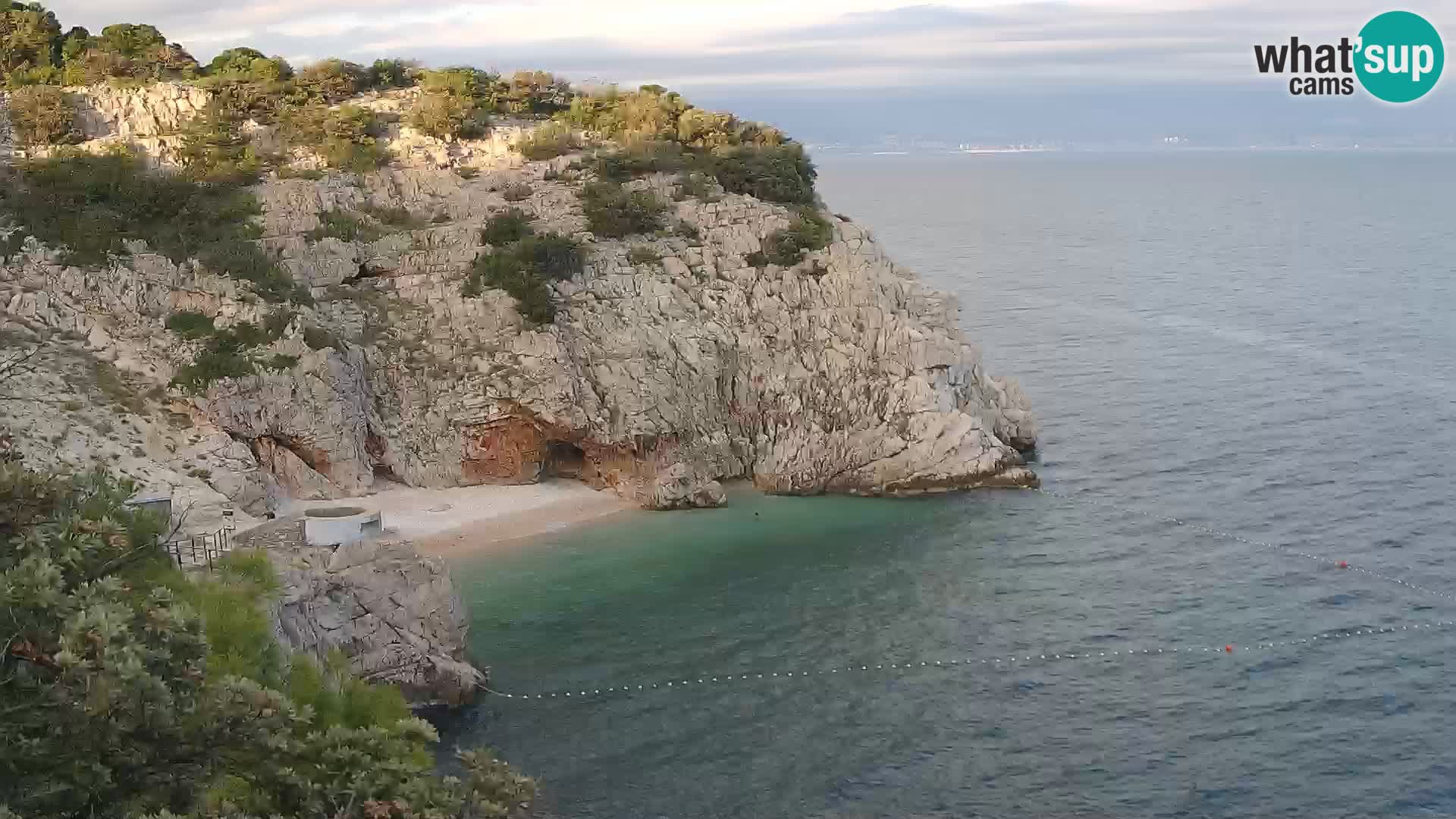 Webcam plage Brseč à Mošćenička Draga, Croatie