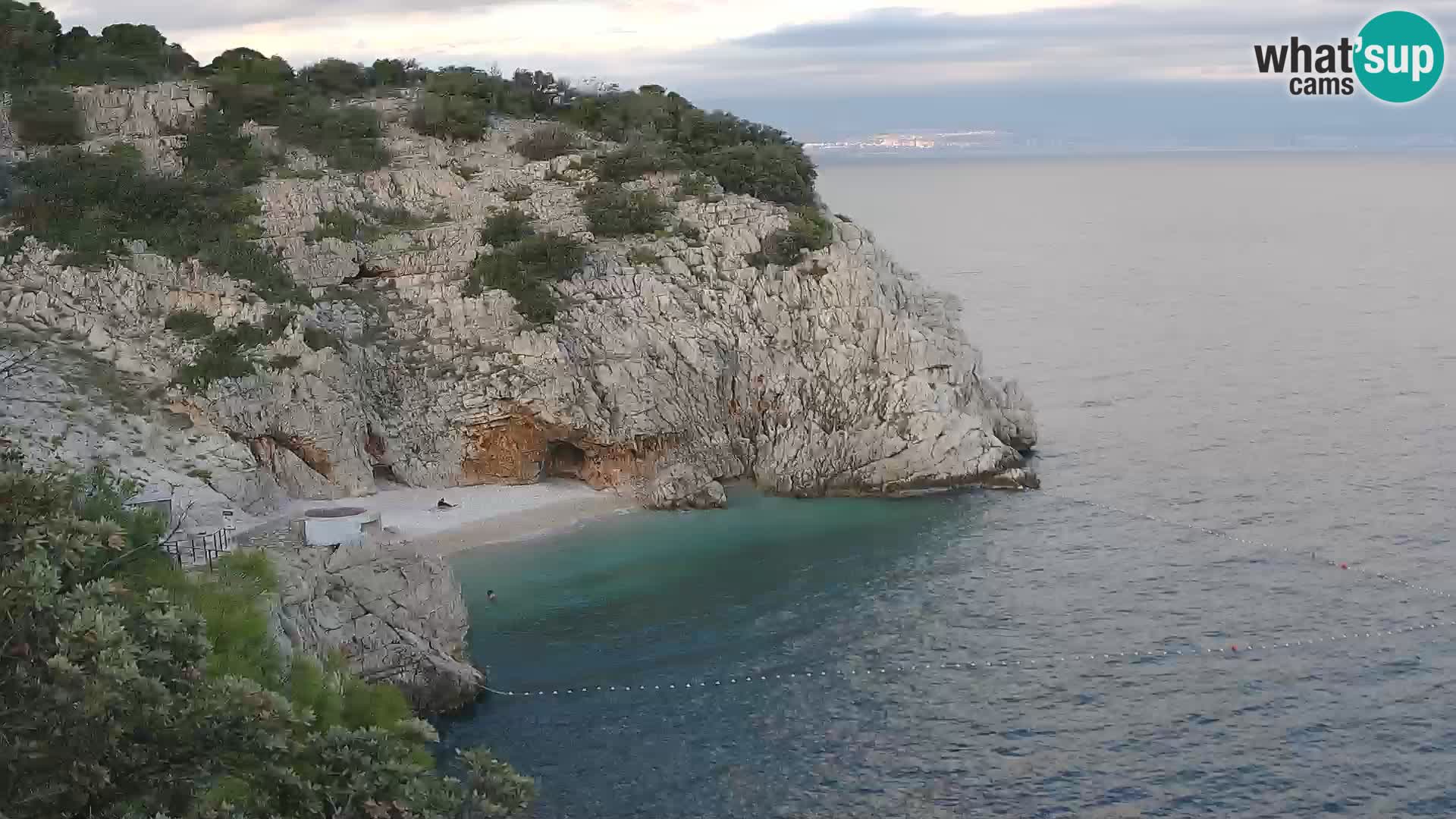 Webcam plage Brseč à Mošćenička Draga, Croatie