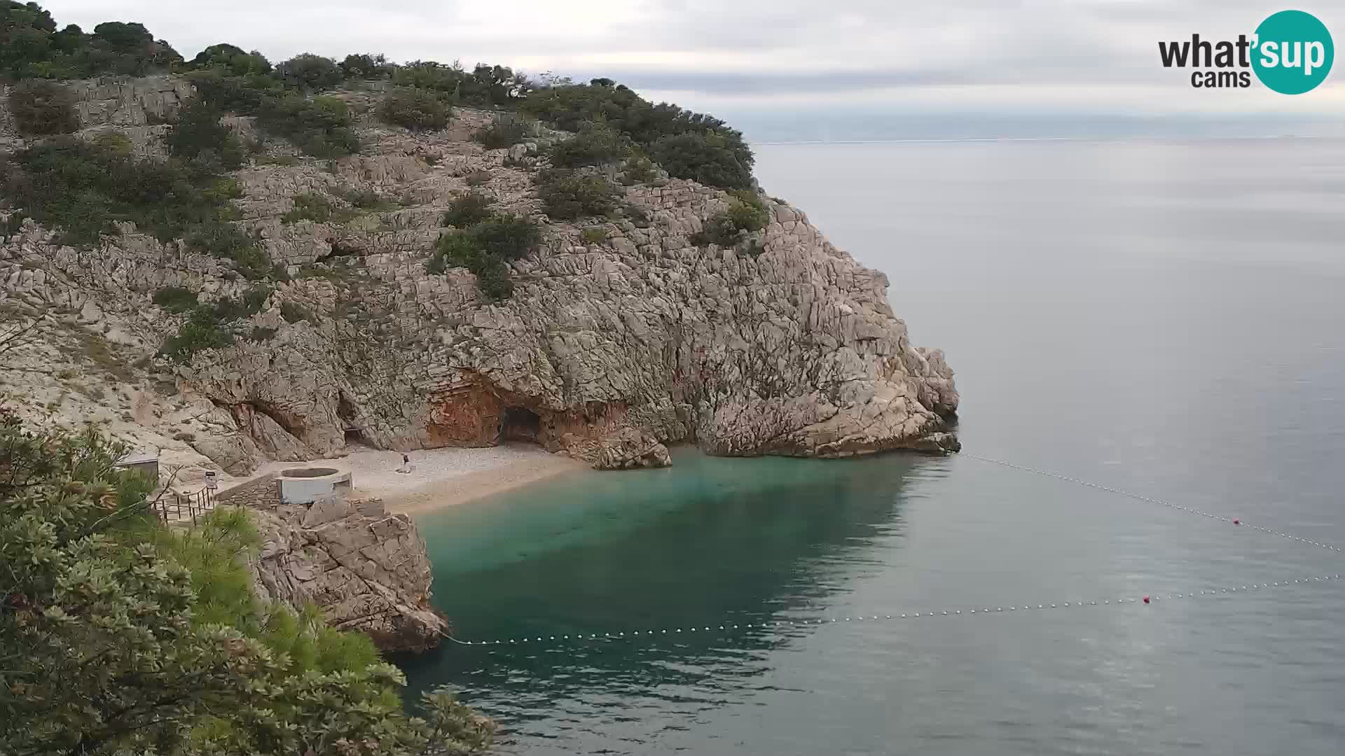 Spletna kamera Brseč plaža – Mošćenička Draga – Hrvaška