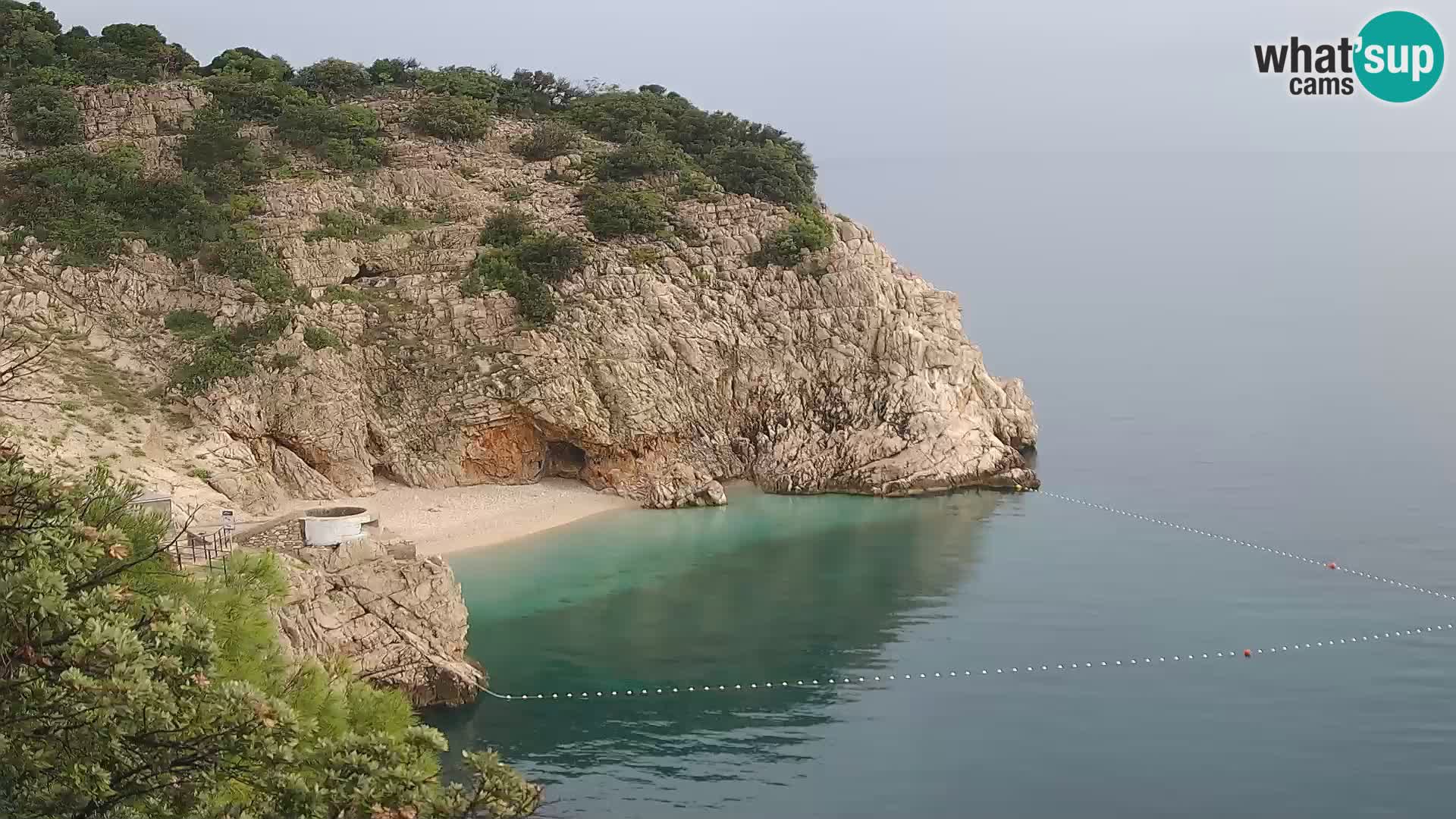 Spletna kamera Brseč plaža – Mošćenička Draga – Hrvaška