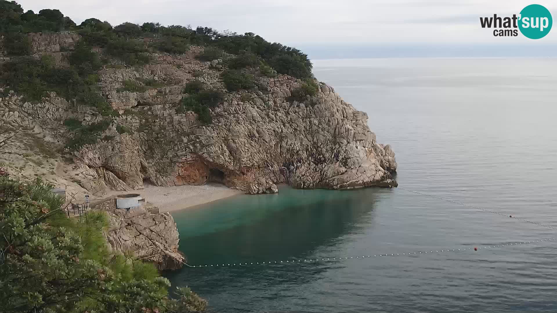 Spletna kamera Brseč plaža – Mošćenička Draga – Hrvaška