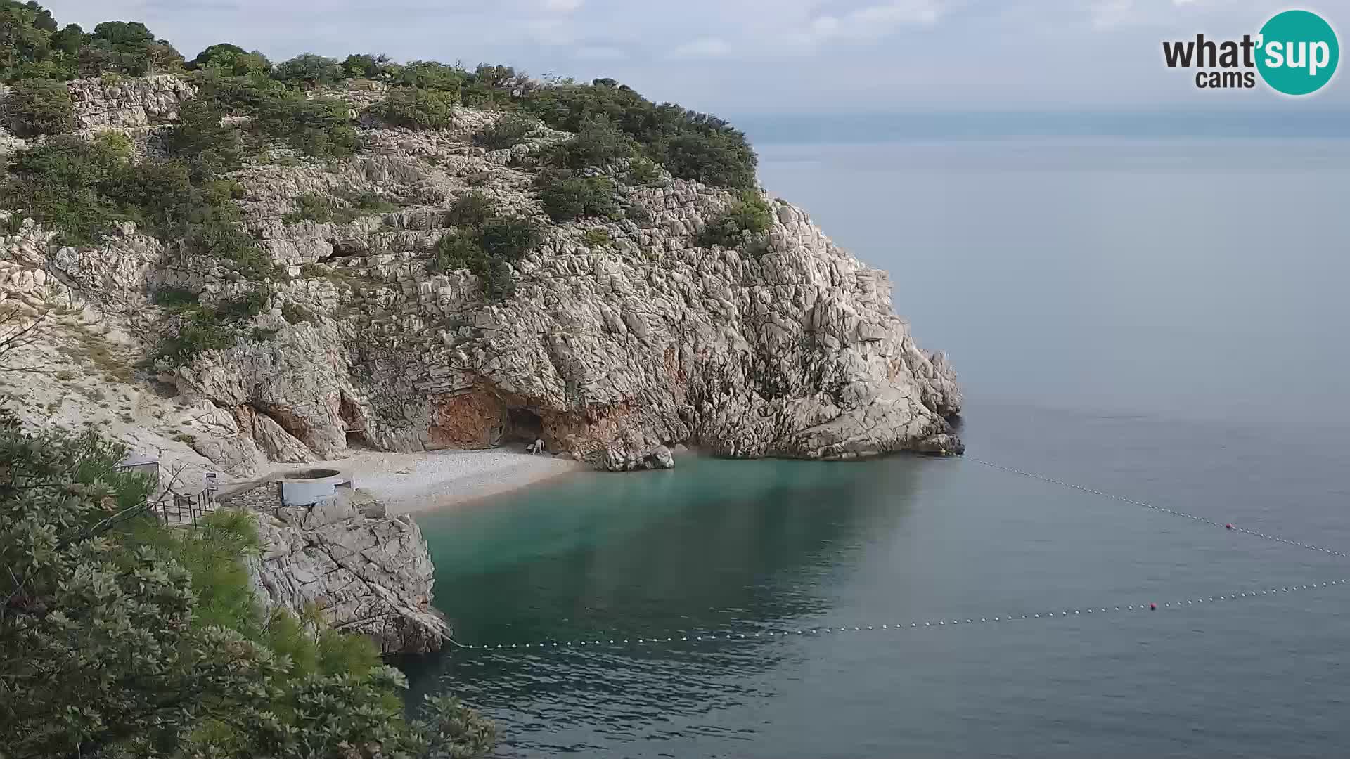 Spletna kamera Brseč plaža – Mošćenička Draga – Hrvaška