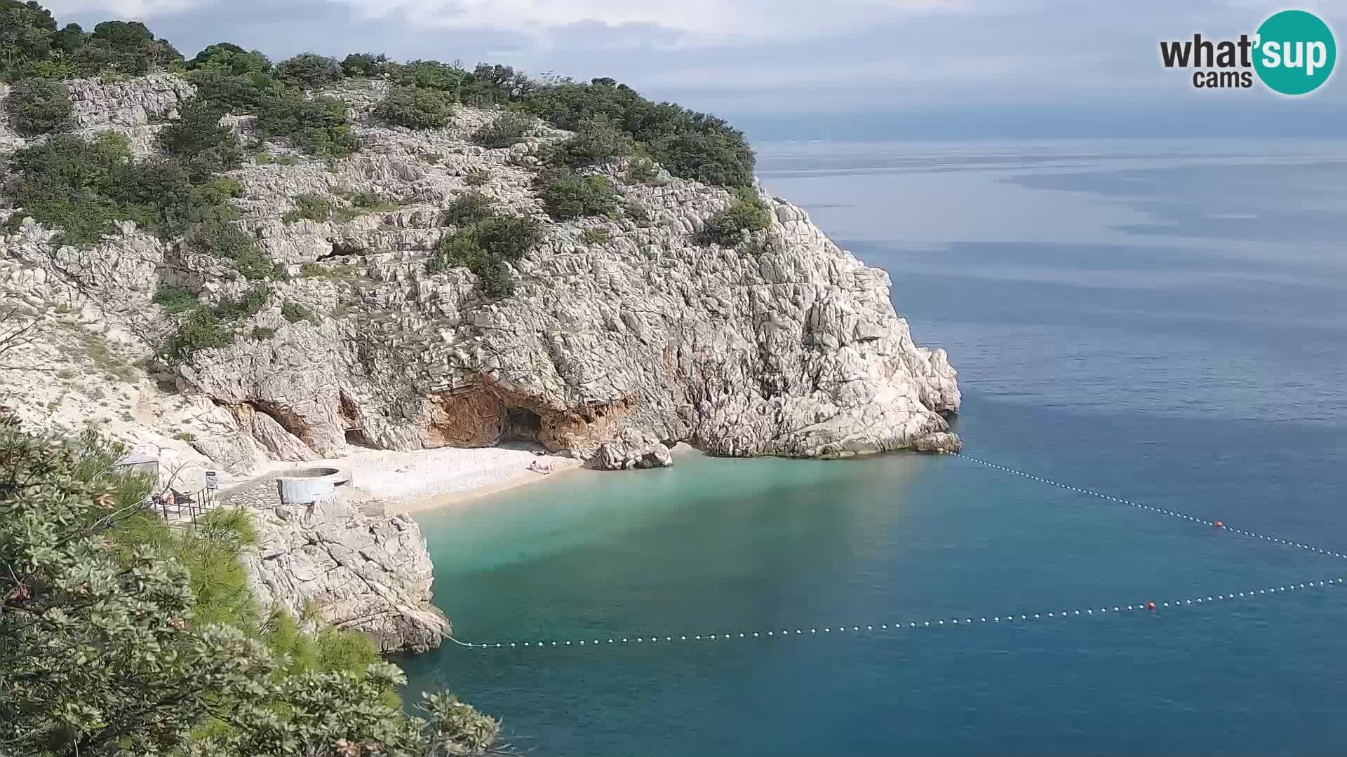 Webcam plage Brseč à Mošćenička Draga, Croatie