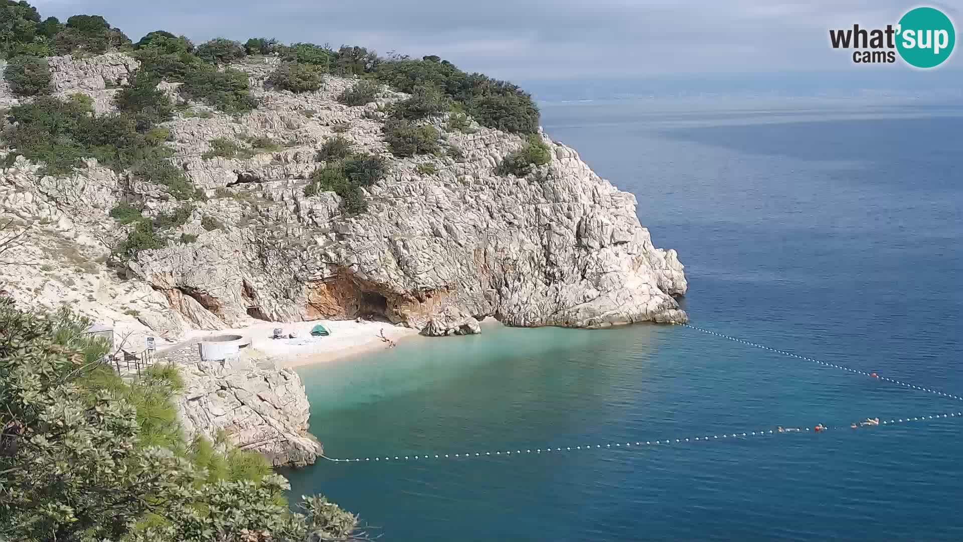 Spletna kamera Brseč plaža – Mošćenička Draga – Hrvaška