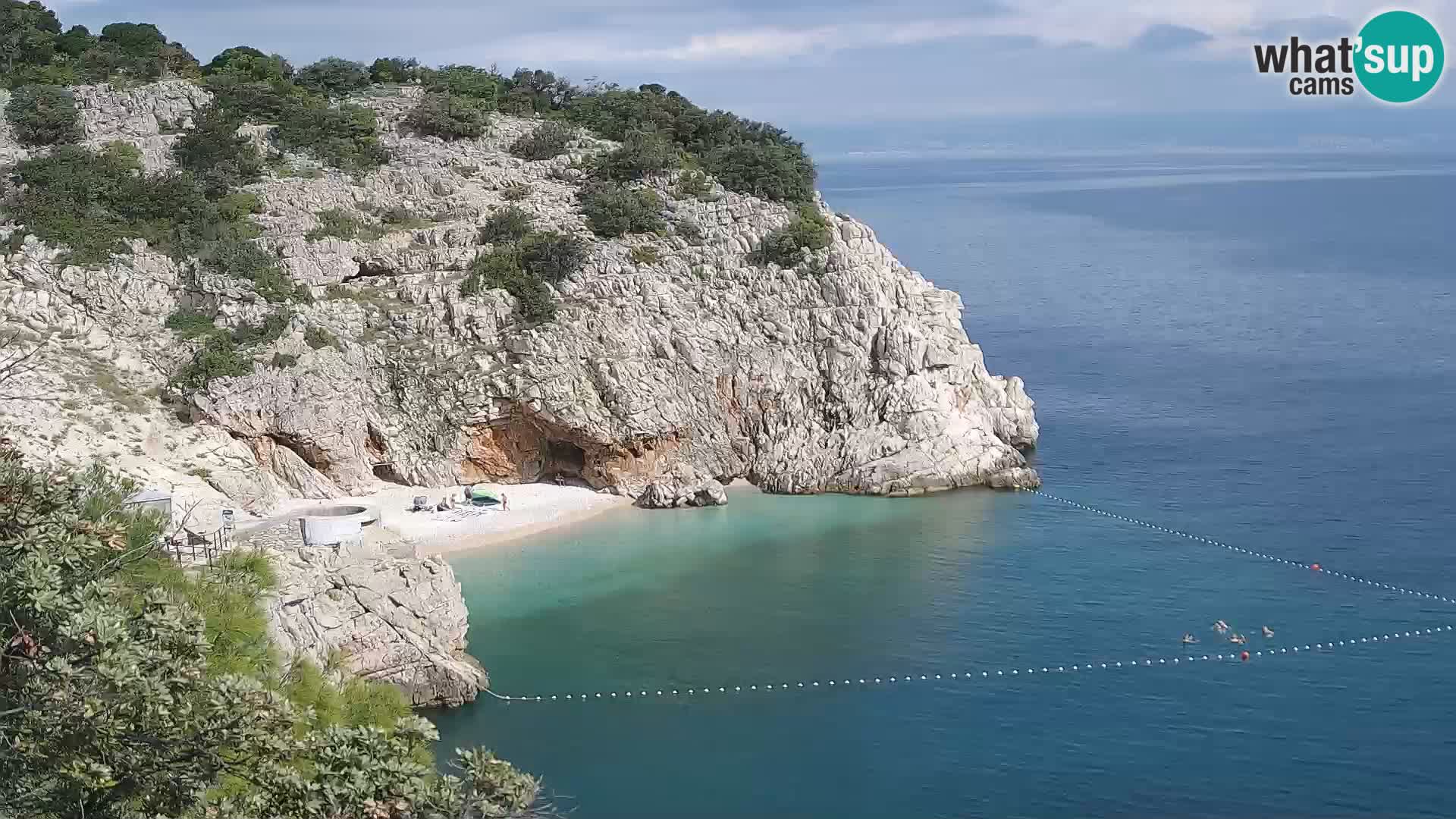 Webcam plage Brseč à Mošćenička Draga, Croatie