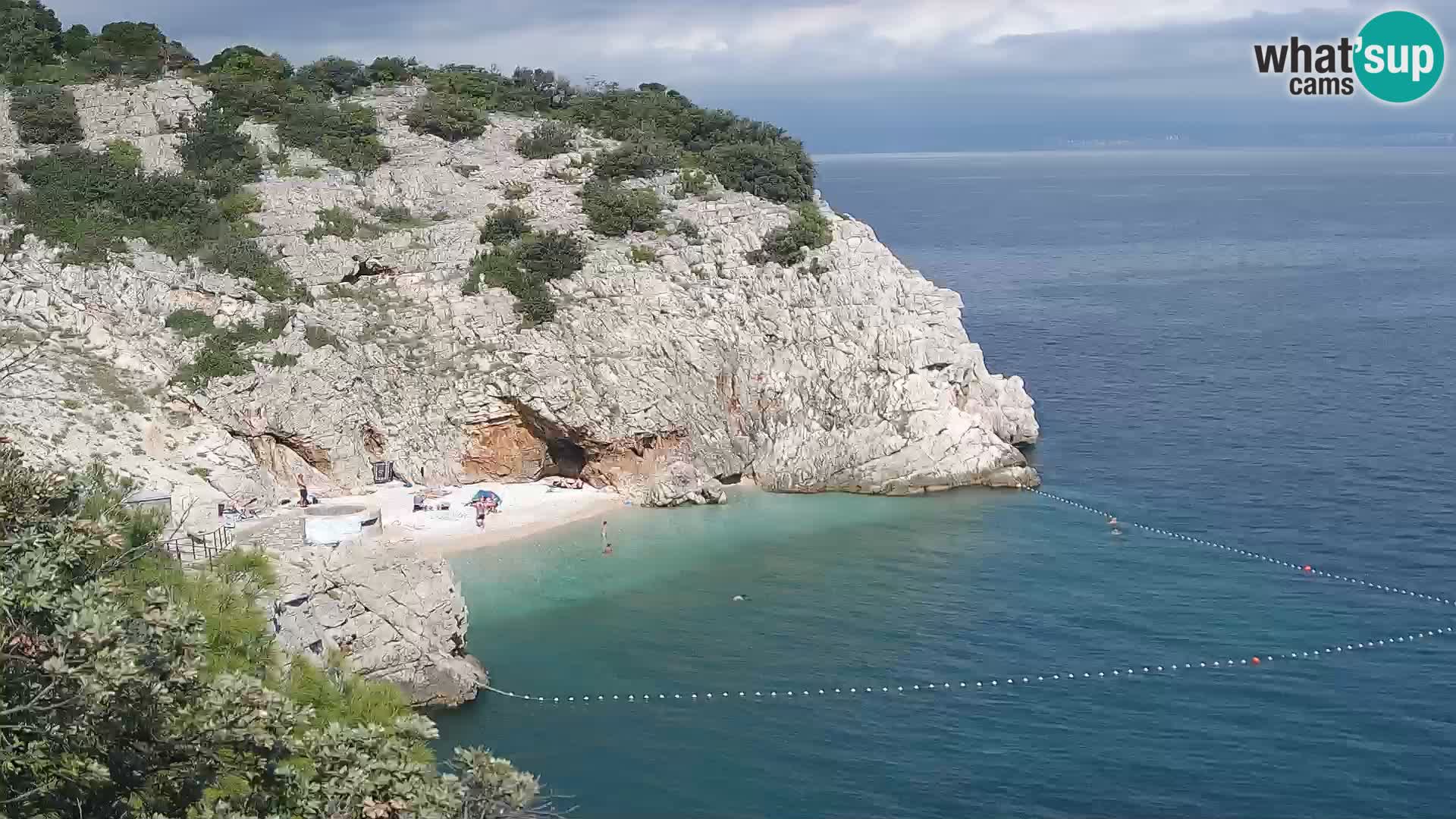 Webcam plage Brseč à Mošćenička Draga, Croatie