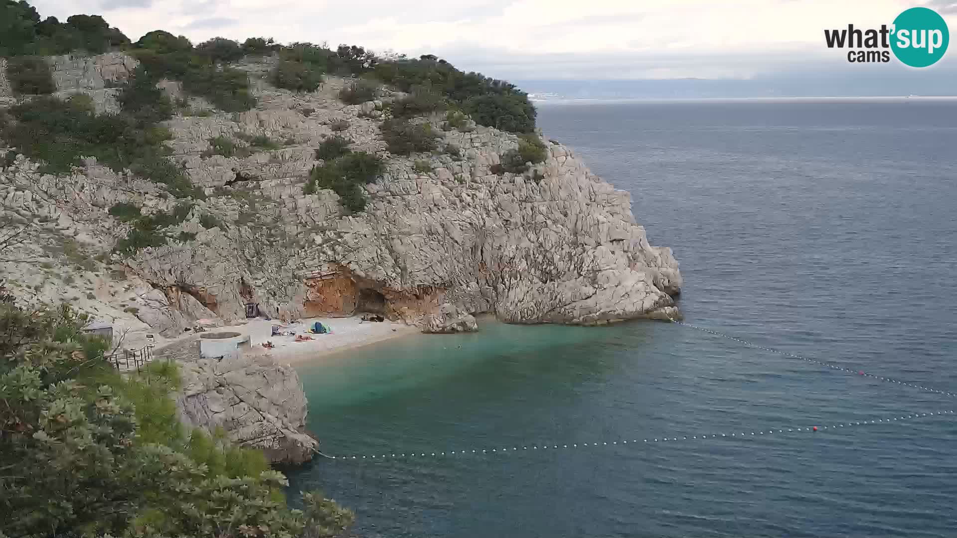 Cámara web de la playa de Brseč en Mošćenička Draga, Croacia