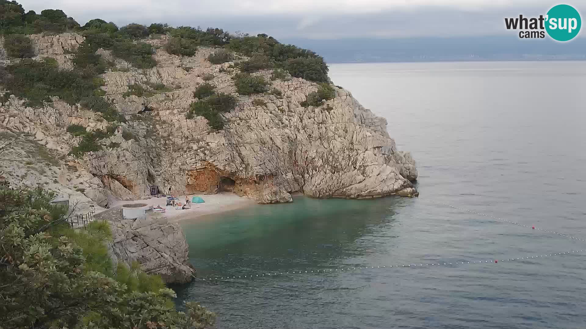 Cámara web de la playa de Brseč en Mošćenička Draga, Croacia