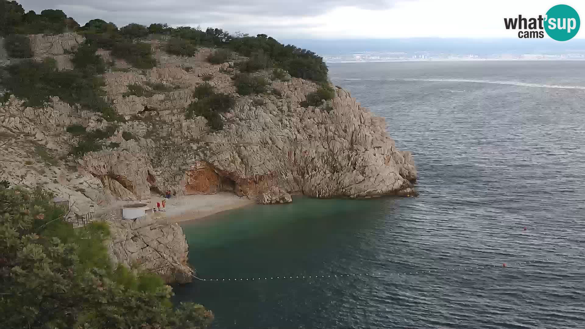 Webcam plage Brseč à Mošćenička Draga, Croatie