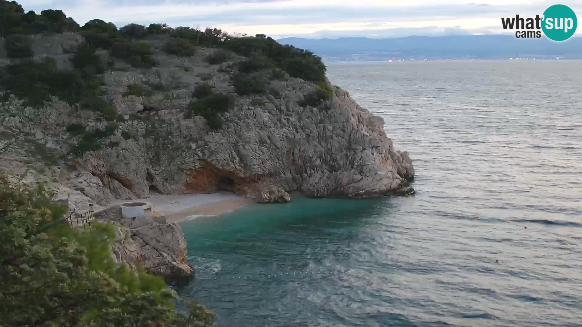 Cámara web de la playa de Brseč en Mošćenička Draga, Croacia