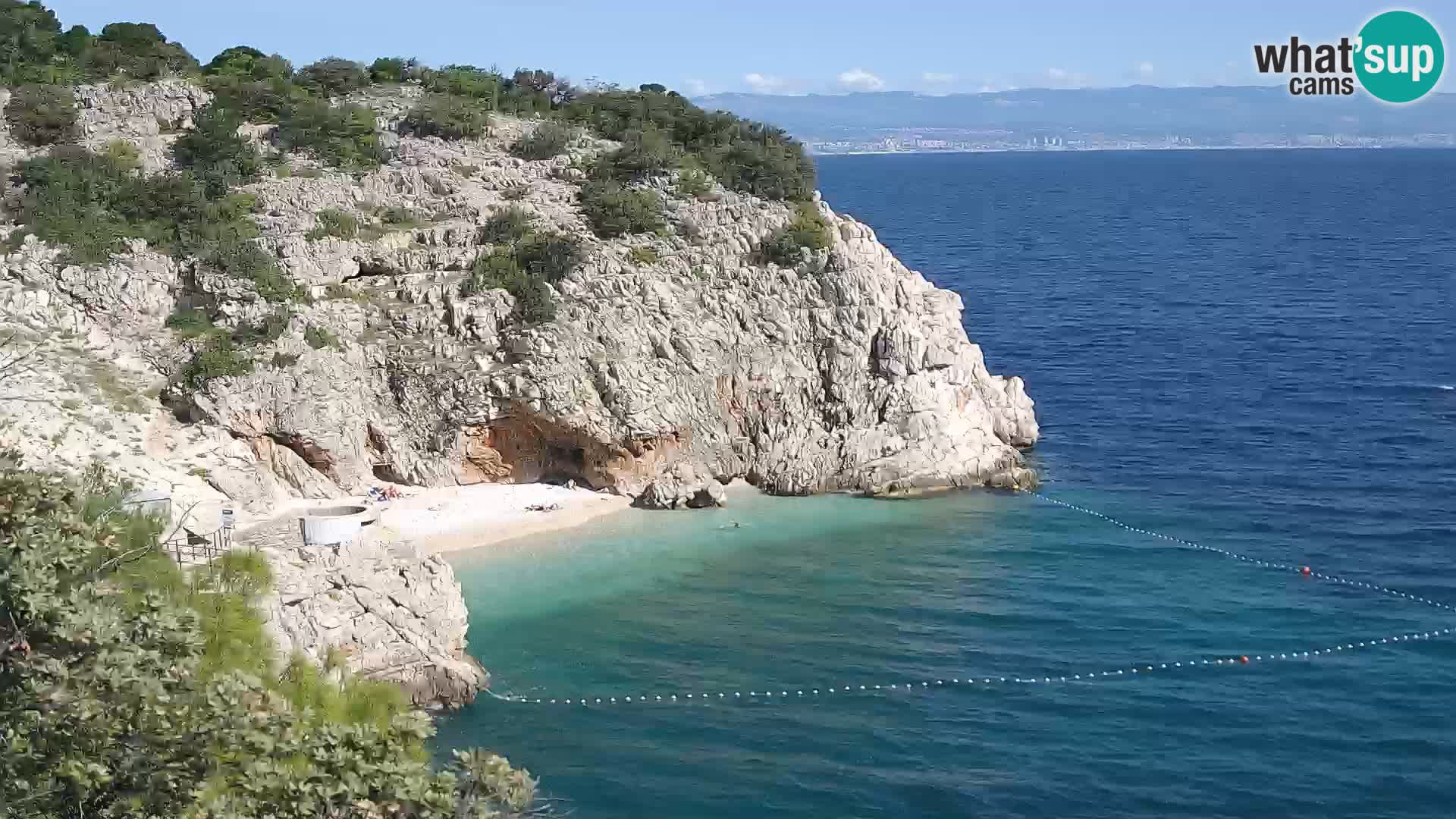 Webcam plage Brseč à Mošćenička Draga, Croatie