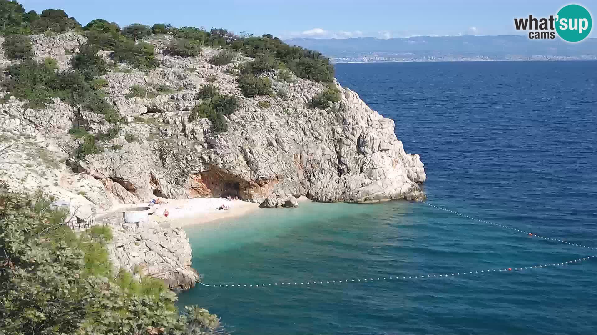Webcam plage Brseč à Mošćenička Draga, Croatie