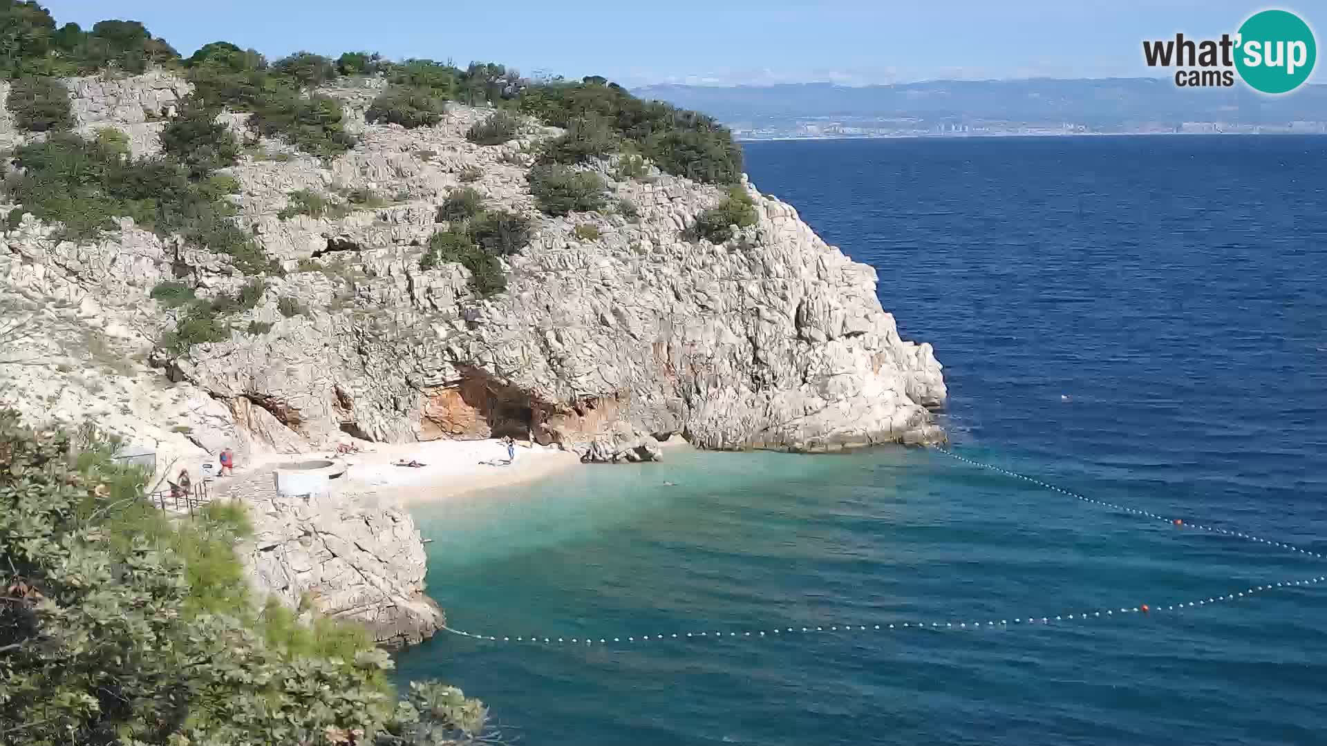 Spletna kamera Brseč plaža – Mošćenička Draga – Hrvaška
