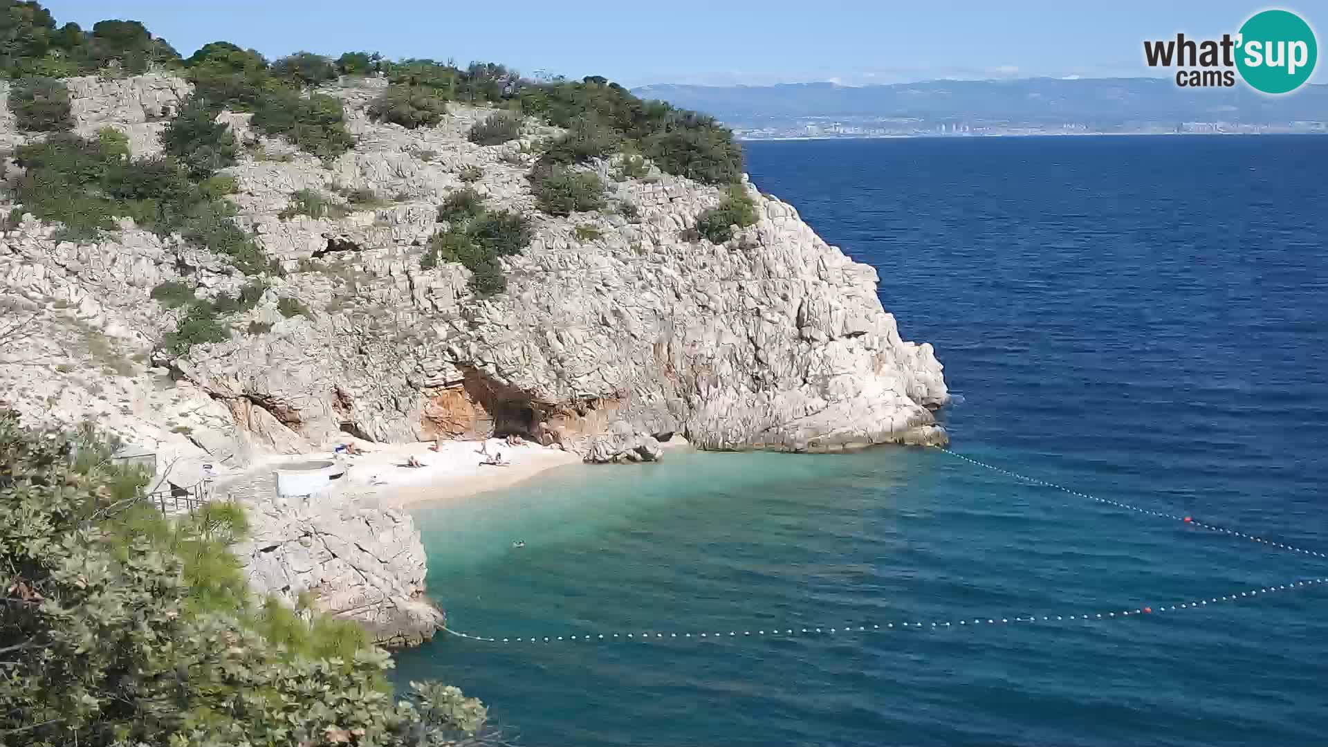 Cámara web de la playa de Brseč en Mošćenička Draga, Croacia
