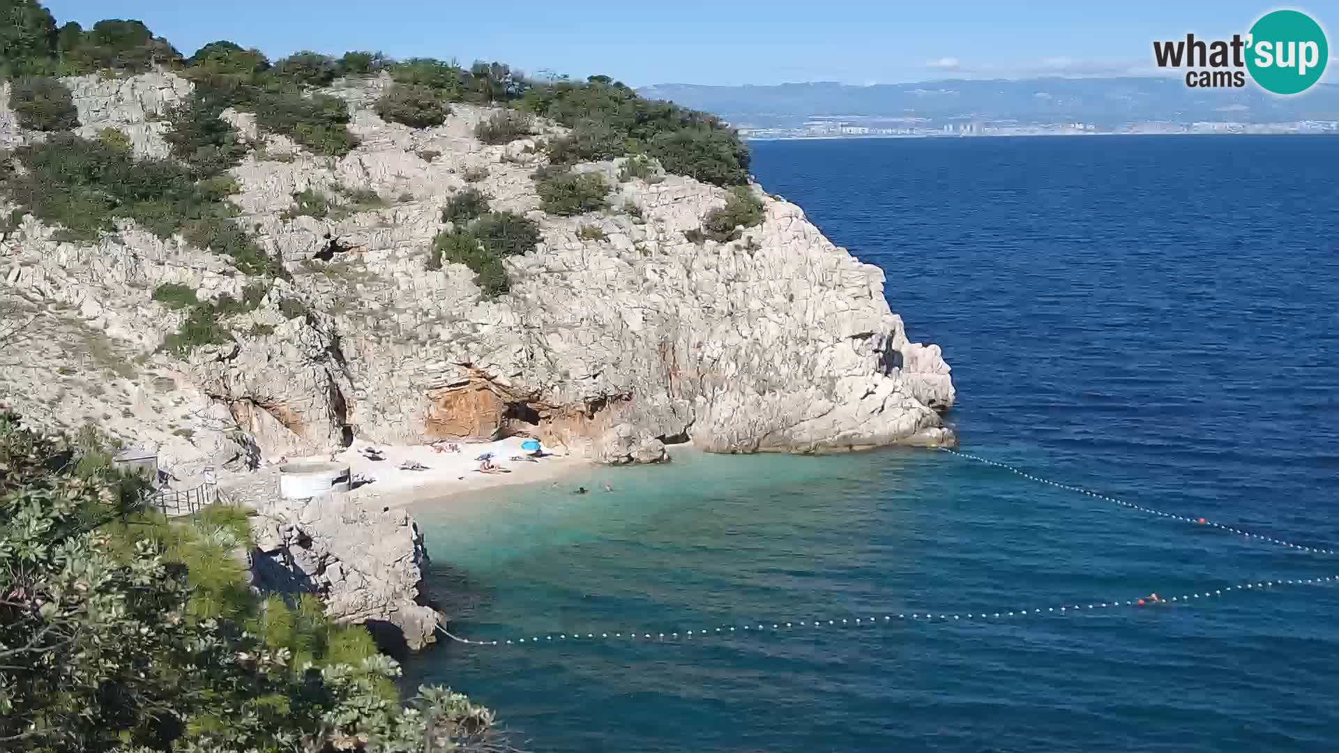 Spletna kamera Brseč plaža – Mošćenička Draga – Hrvaška