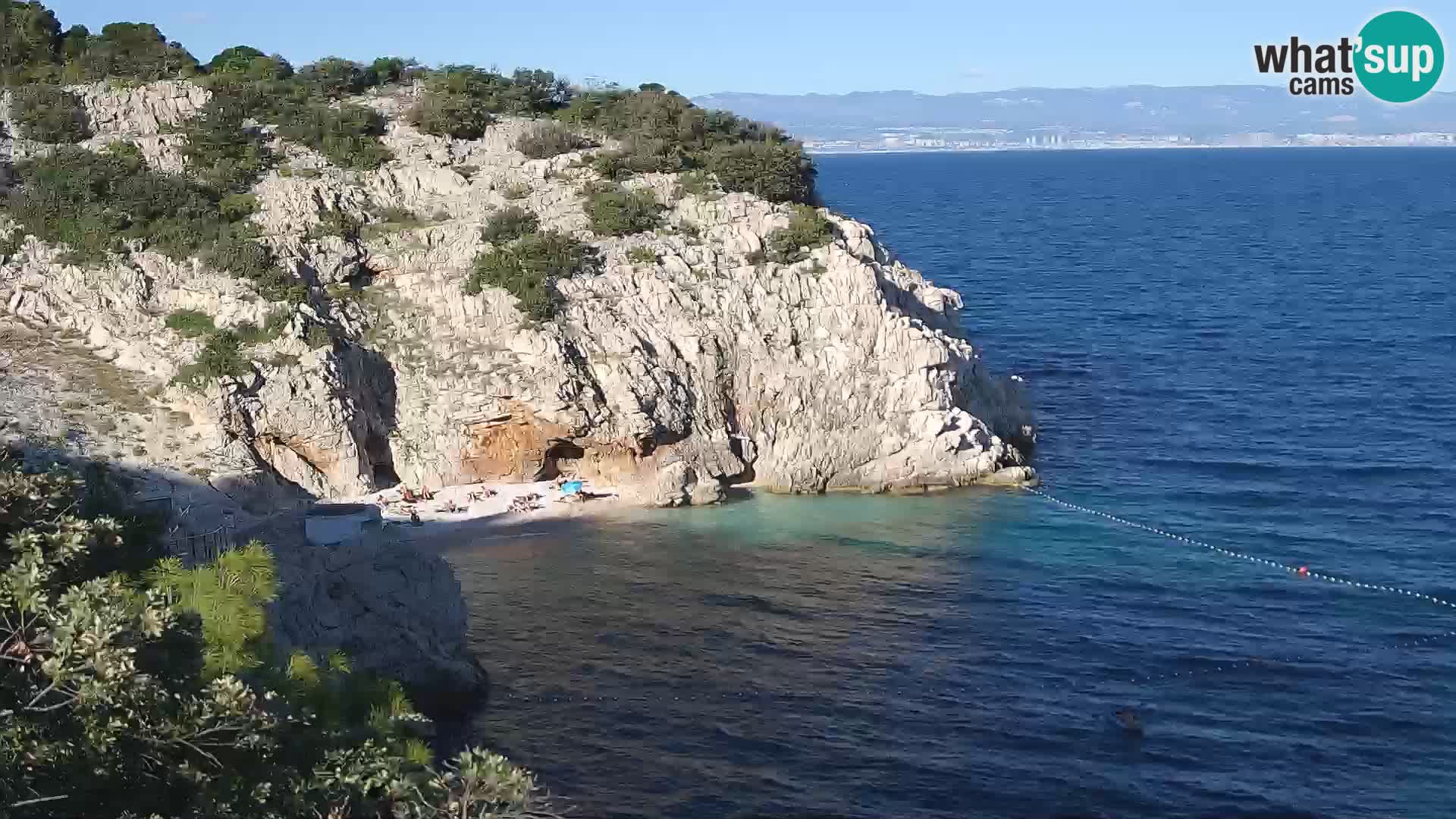 Spletna kamera Brseč plaža – Mošćenička Draga – Hrvaška