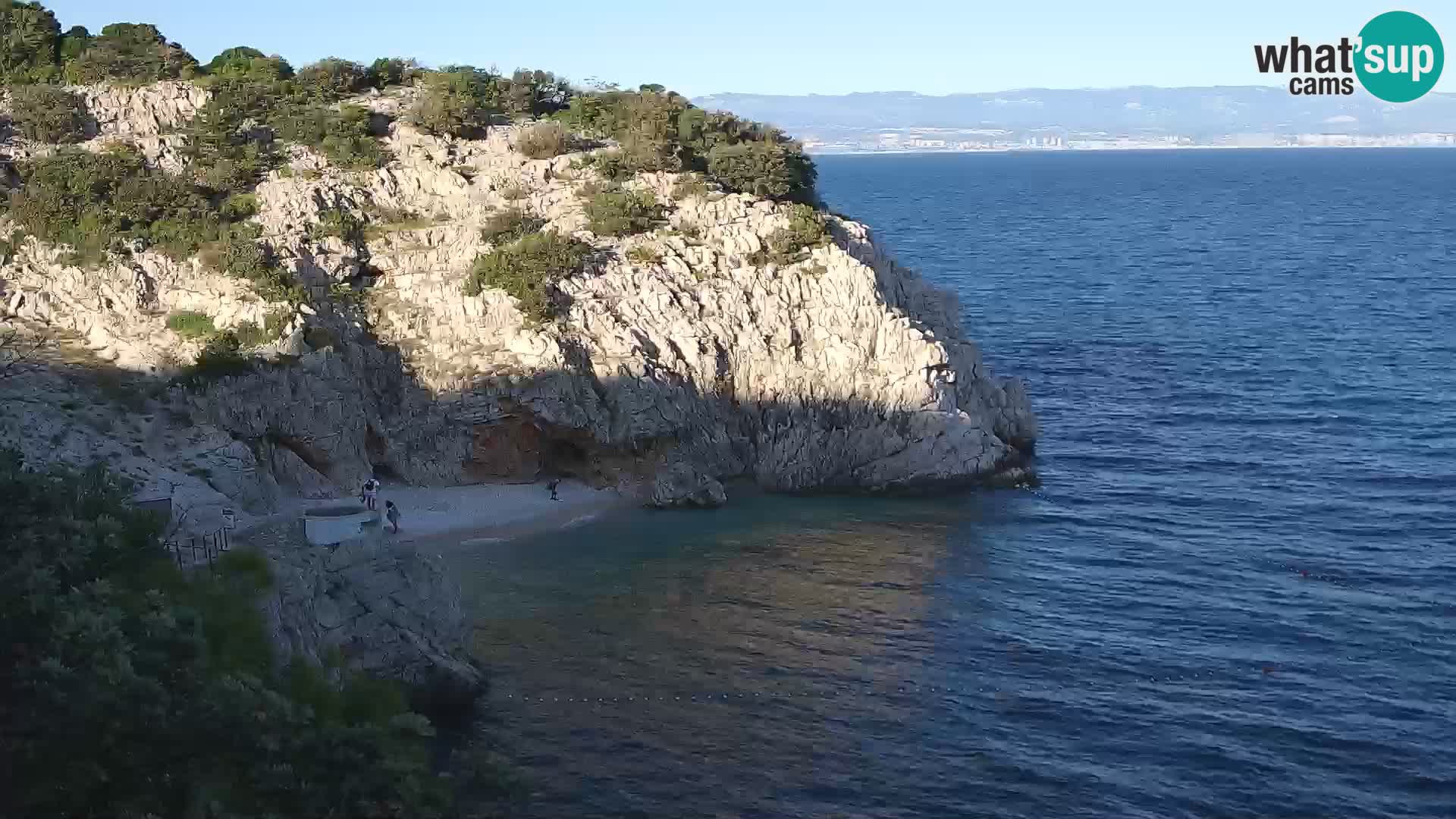 Webcam plage Brseč à Mošćenička Draga, Croatie
