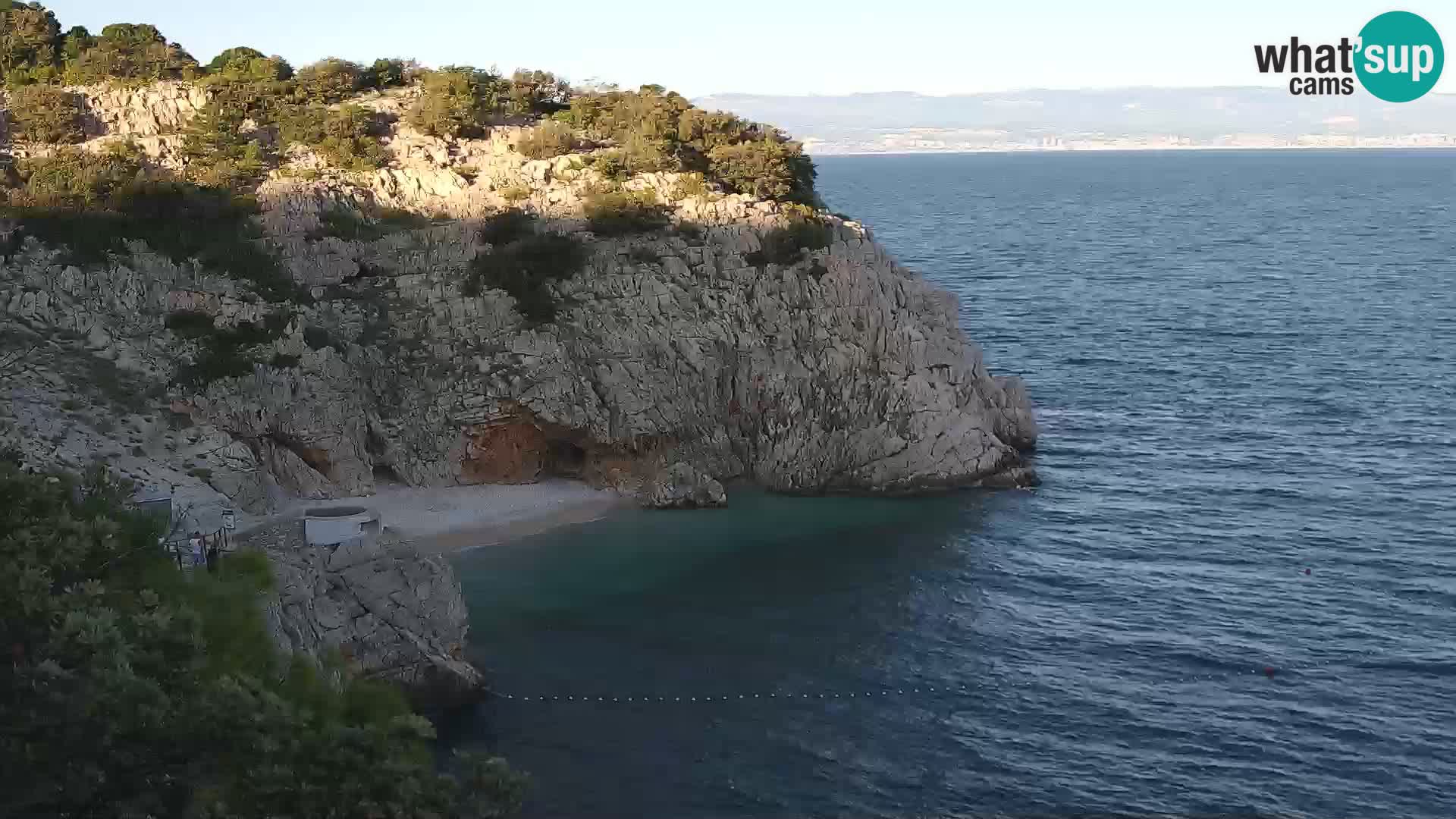 Spletna kamera Brseč plaža – Mošćenička Draga – Hrvaška