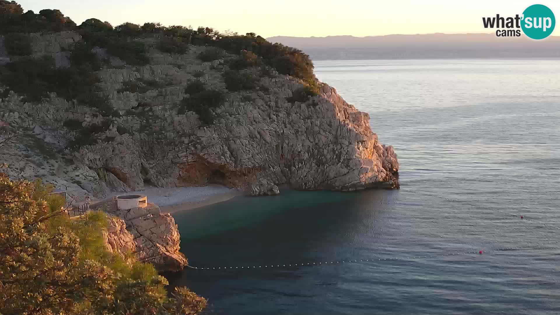 Webcam plage Brseč à Mošćenička Draga, Croatie