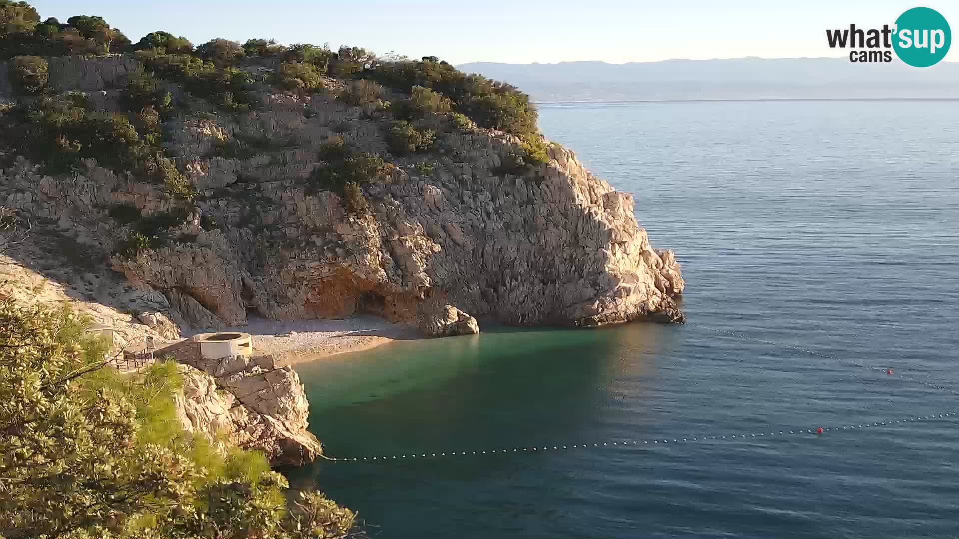 Cámara web de la playa de Brseč en Mošćenička Draga, Croacia