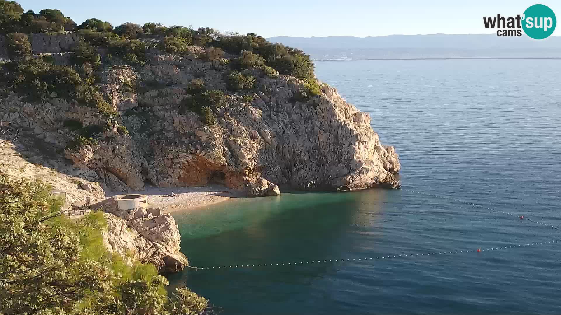 Cámara web de la playa de Brseč en Mošćenička Draga, Croacia