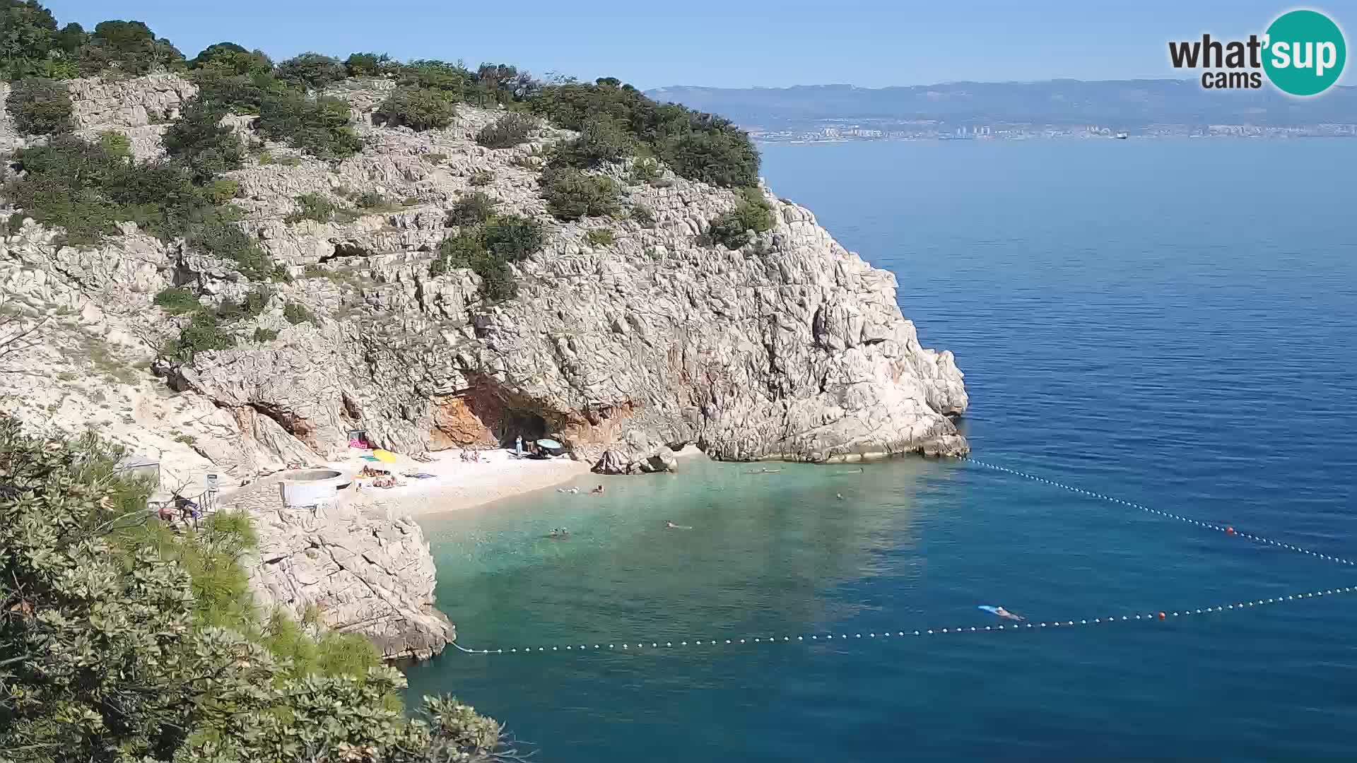 Cámara web de la playa de Brseč en Mošćenička Draga, Croacia