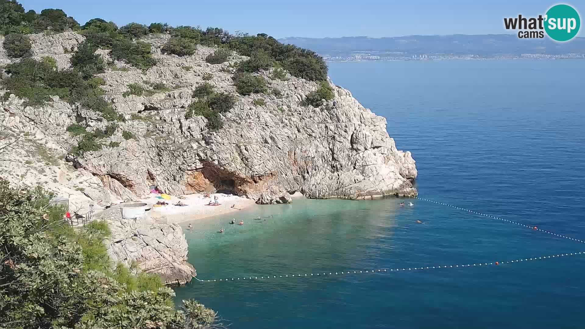 Cámara web de la playa de Brseč en Mošćenička Draga, Croacia