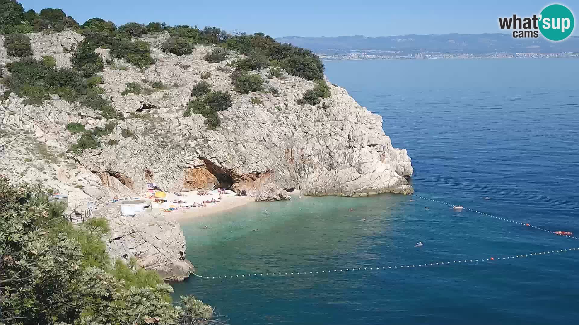 Cámara web de la playa de Brseč en Mošćenička Draga, Croacia