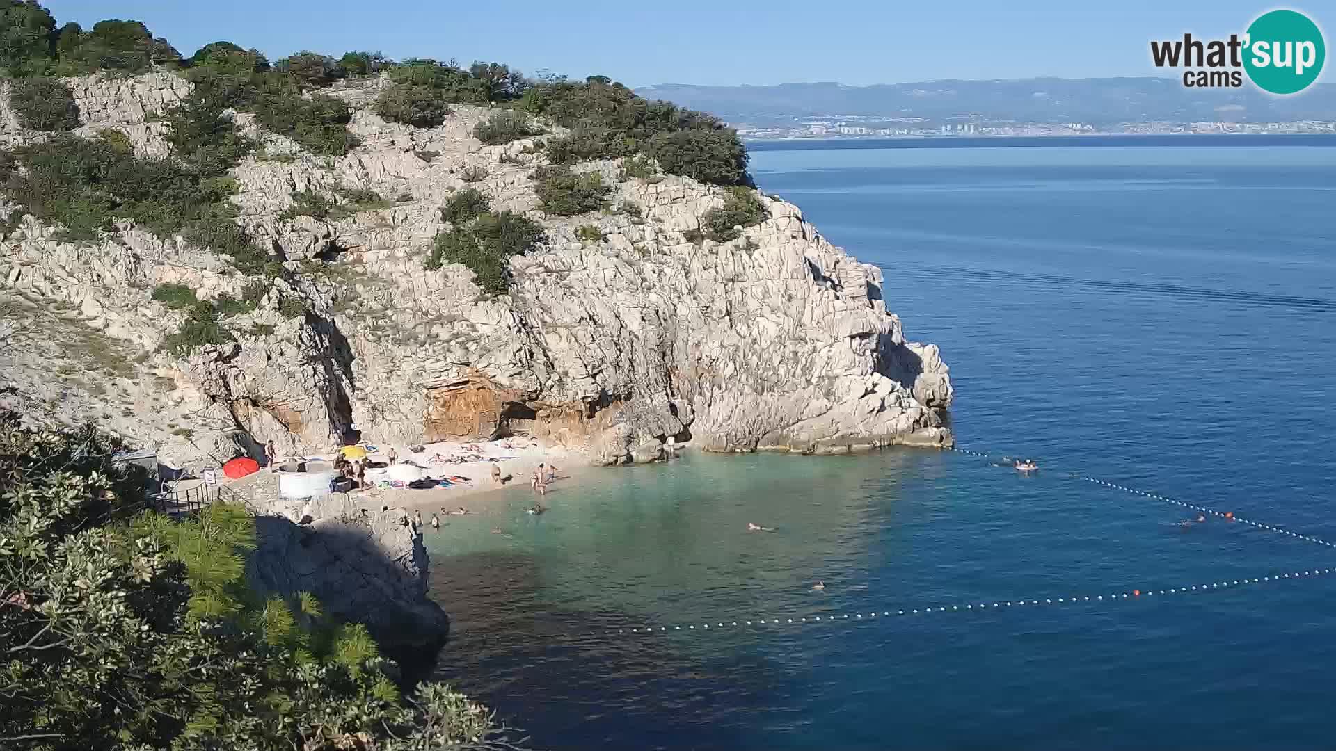 Cámara web de la playa de Brseč en Mošćenička Draga, Croacia