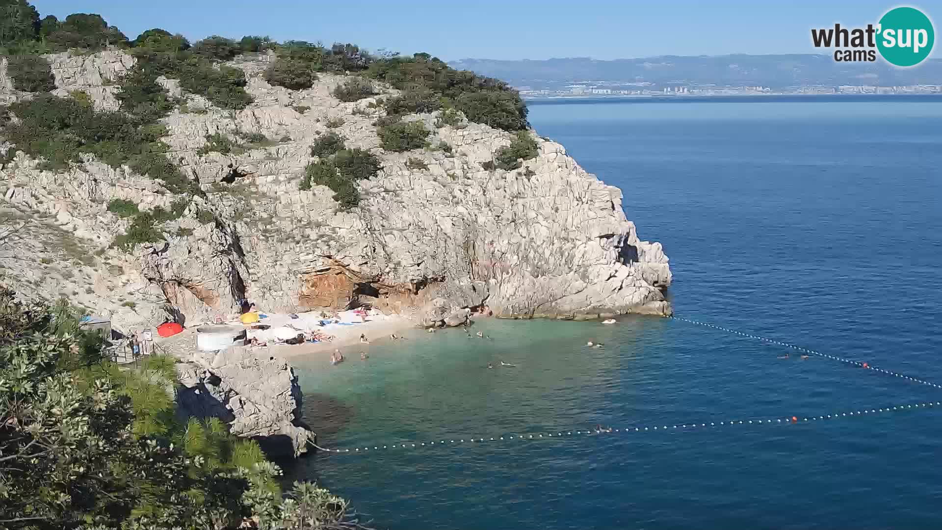 Cámara web de la playa de Brseč en Mošćenička Draga, Croacia