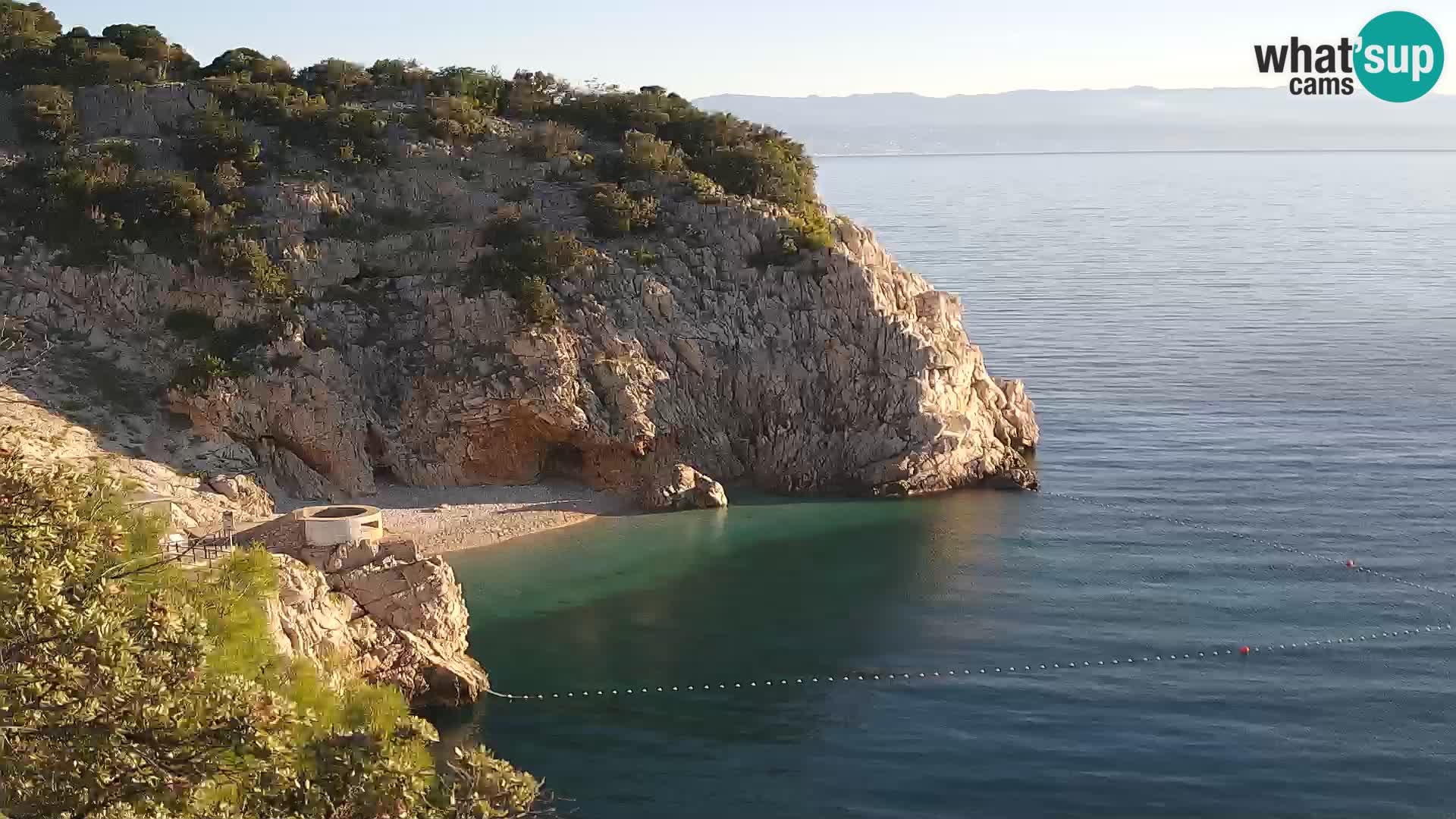 Webcam plage Brseč à Mošćenička Draga, Croatie