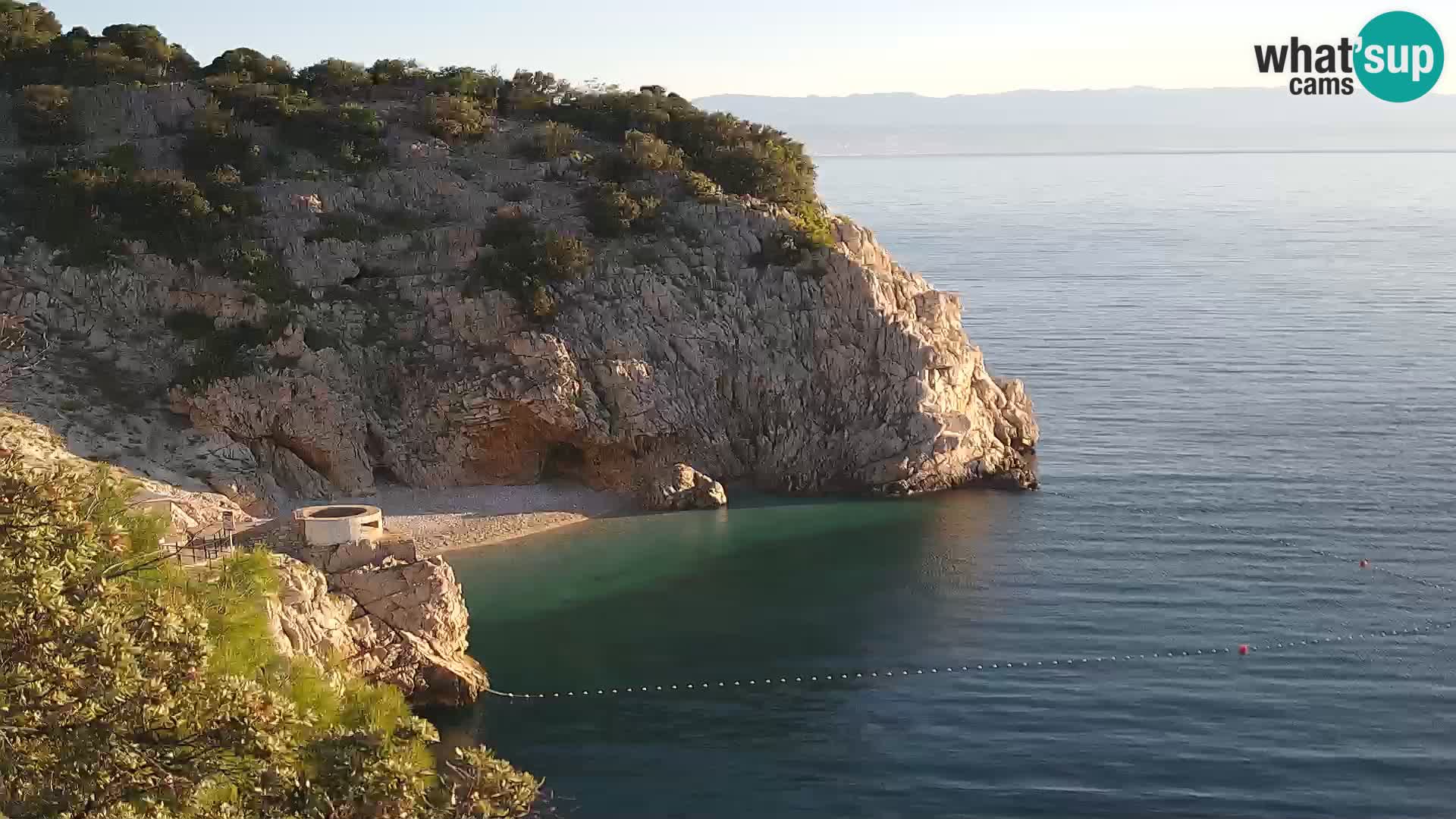 Spletna kamera Brseč plaža – Mošćenička Draga – Hrvaška
