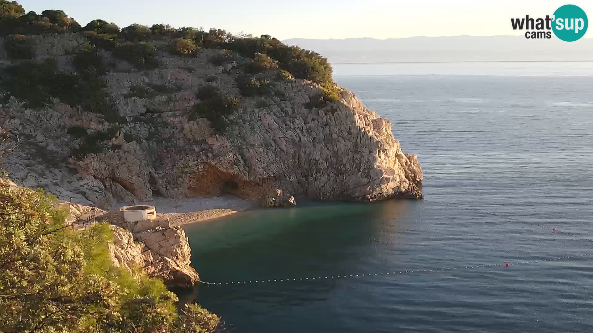 Cámara web de la playa de Brseč en Mošćenička Draga, Croacia